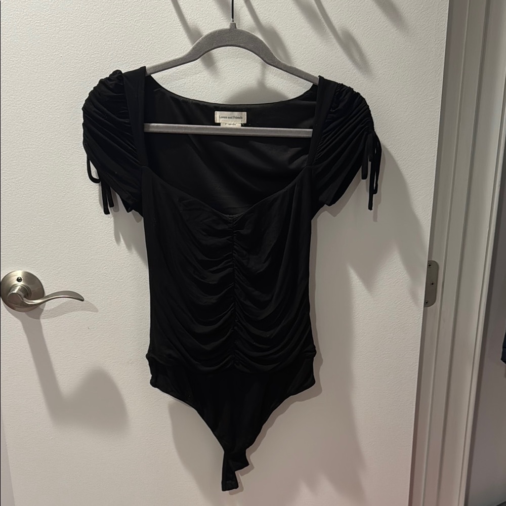 Lovers + Friends Black Bodysuit